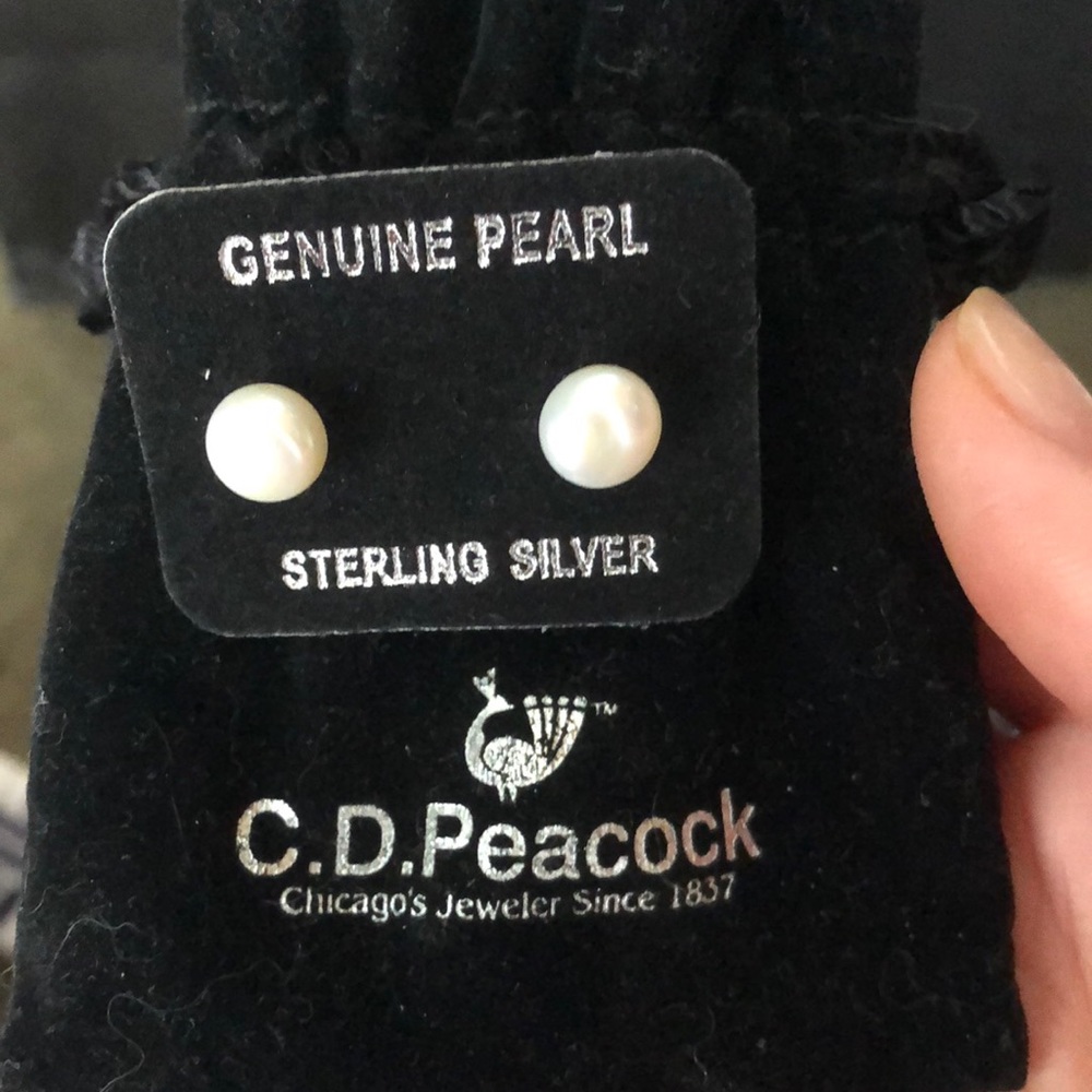 C.D. Peacock Sterling Pearl Earrings